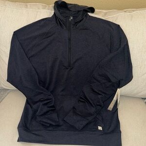 Men's NWT Vuori Ponto Performance Hoodie in Midnight Heather Large